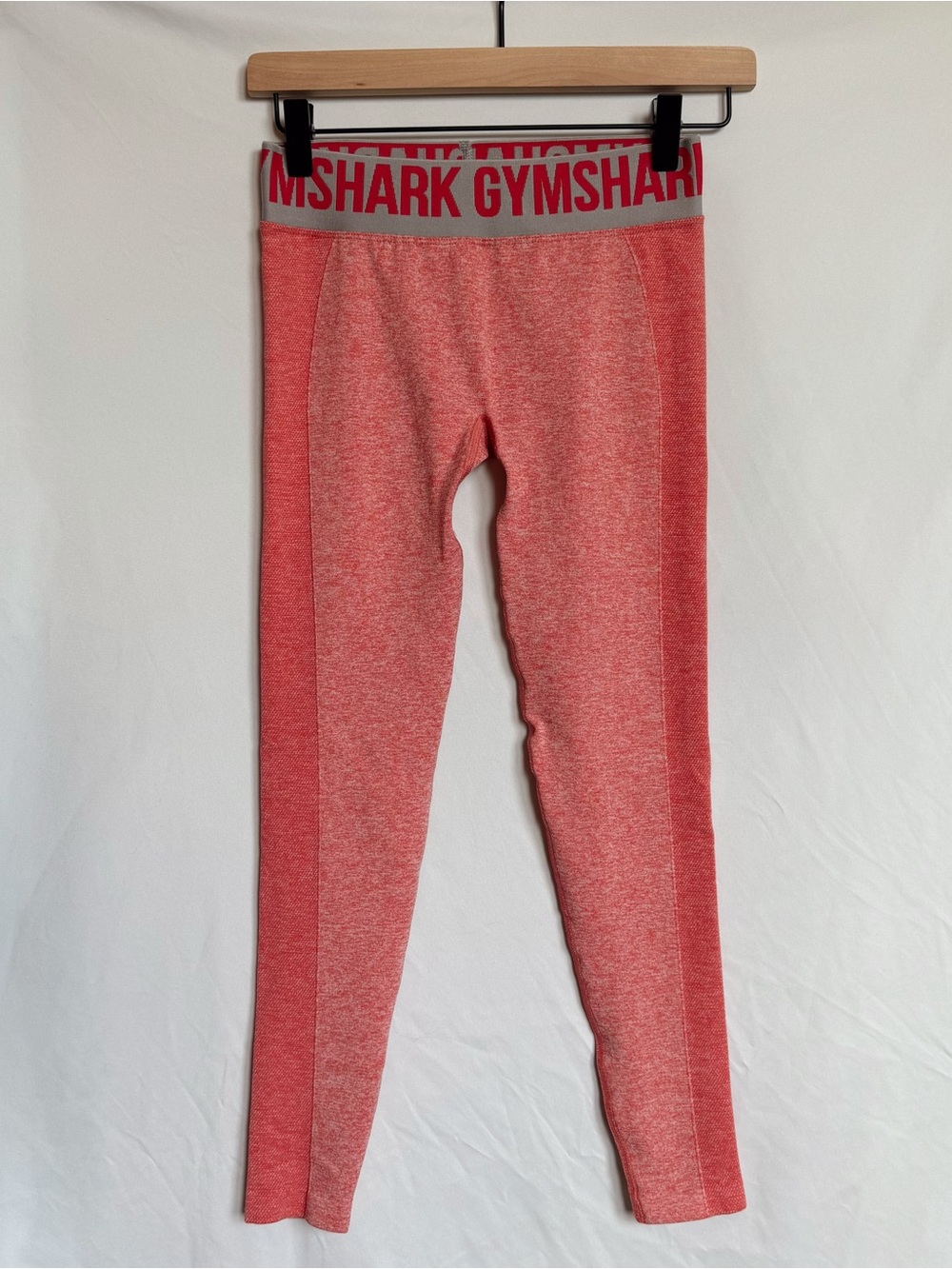Gymshark Flex Red Marl / Light Gray Low Rise Yoga Pants (S) ❤️